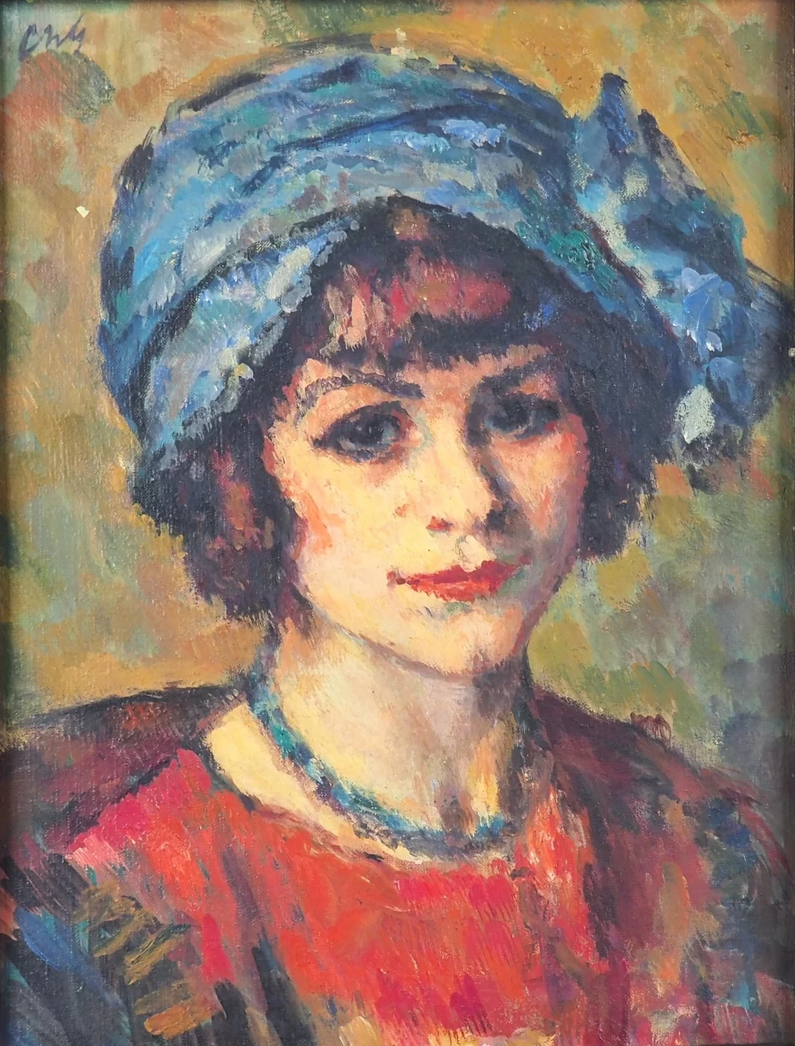Charles Guérin - Giovane donna con cappello blu